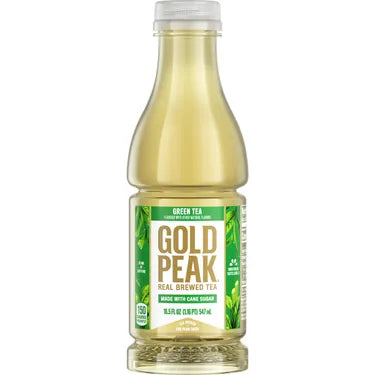 Gold Peak Sweetened Green Tea, 18.5 oz Bottles, 12 Pack