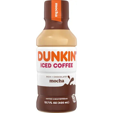 Dunkin Donut iced Coffee Mocha 13.7 oz x 12