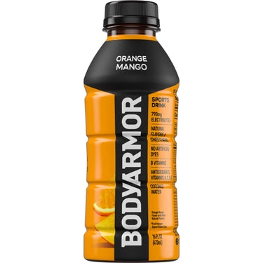 Bodyarmor Superdrink Orange Mango, 16 oz bottles, 12 loose