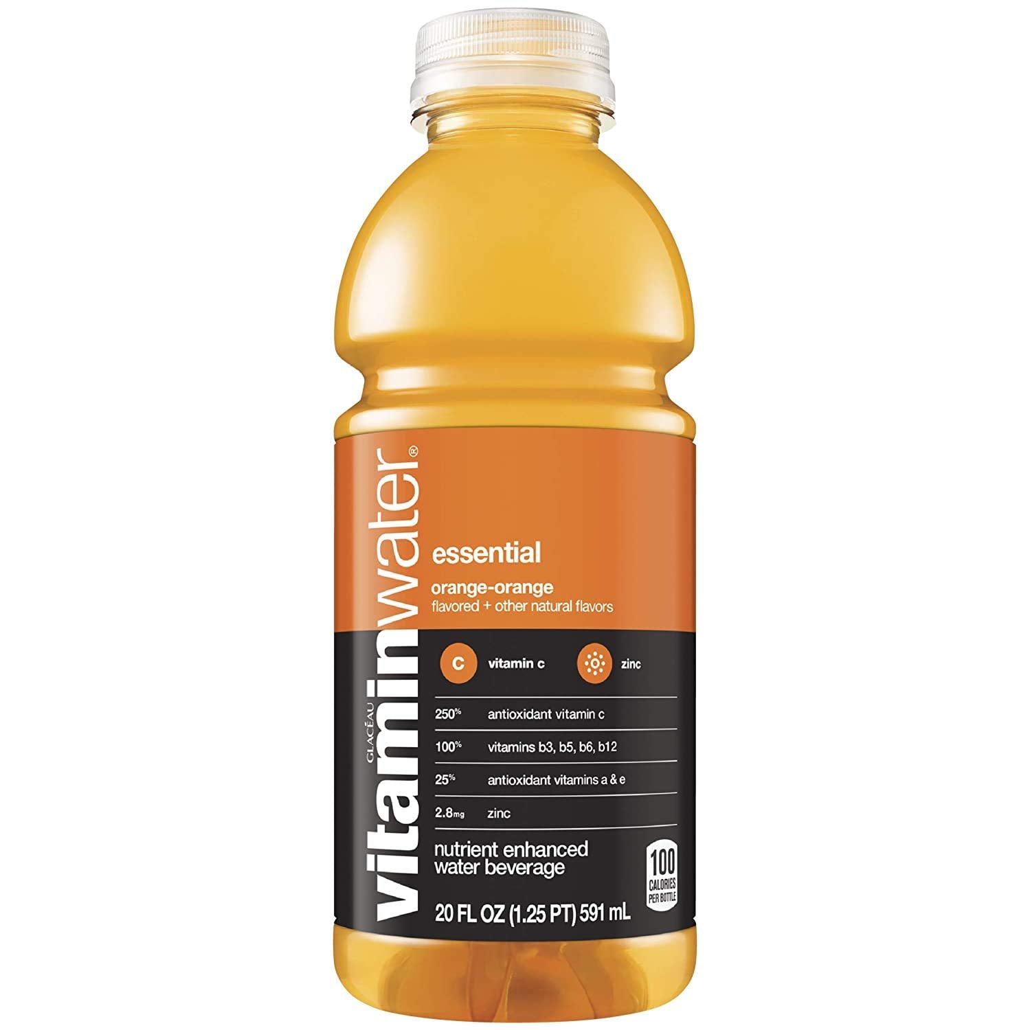 VitaminWater Essential Orange 20 oz, 12 Pack