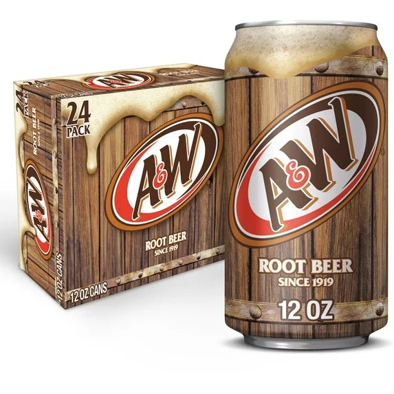 Cans Root beer A & W 1 x 24