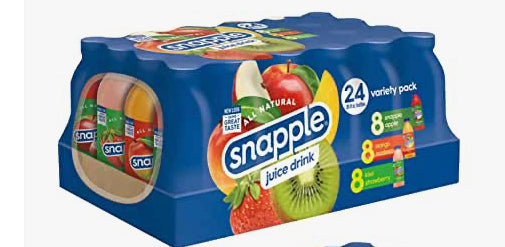 Snapple - Variety Juice 20 oz x 24 (Apple, Fruit Punch and Kiwi)