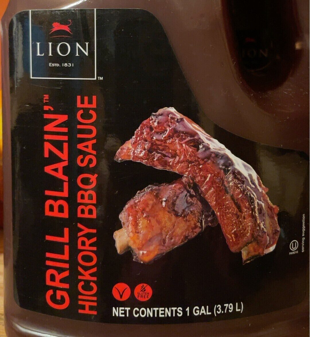 BBQ Sauce Lion Grill Blazin Hickory Oasis 4 x 1 Gallon