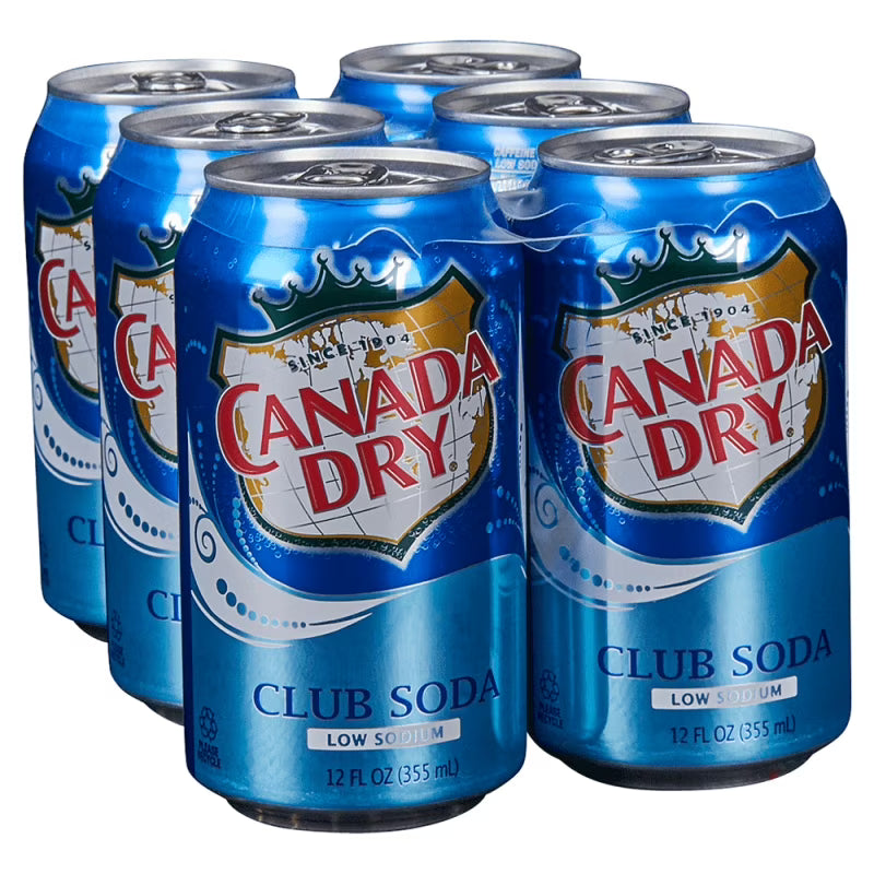 Canada dry club soda can 12 pack