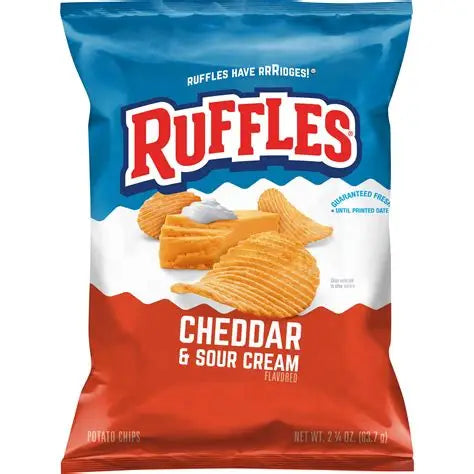 ruffles cheddar and sour cream 24 pack