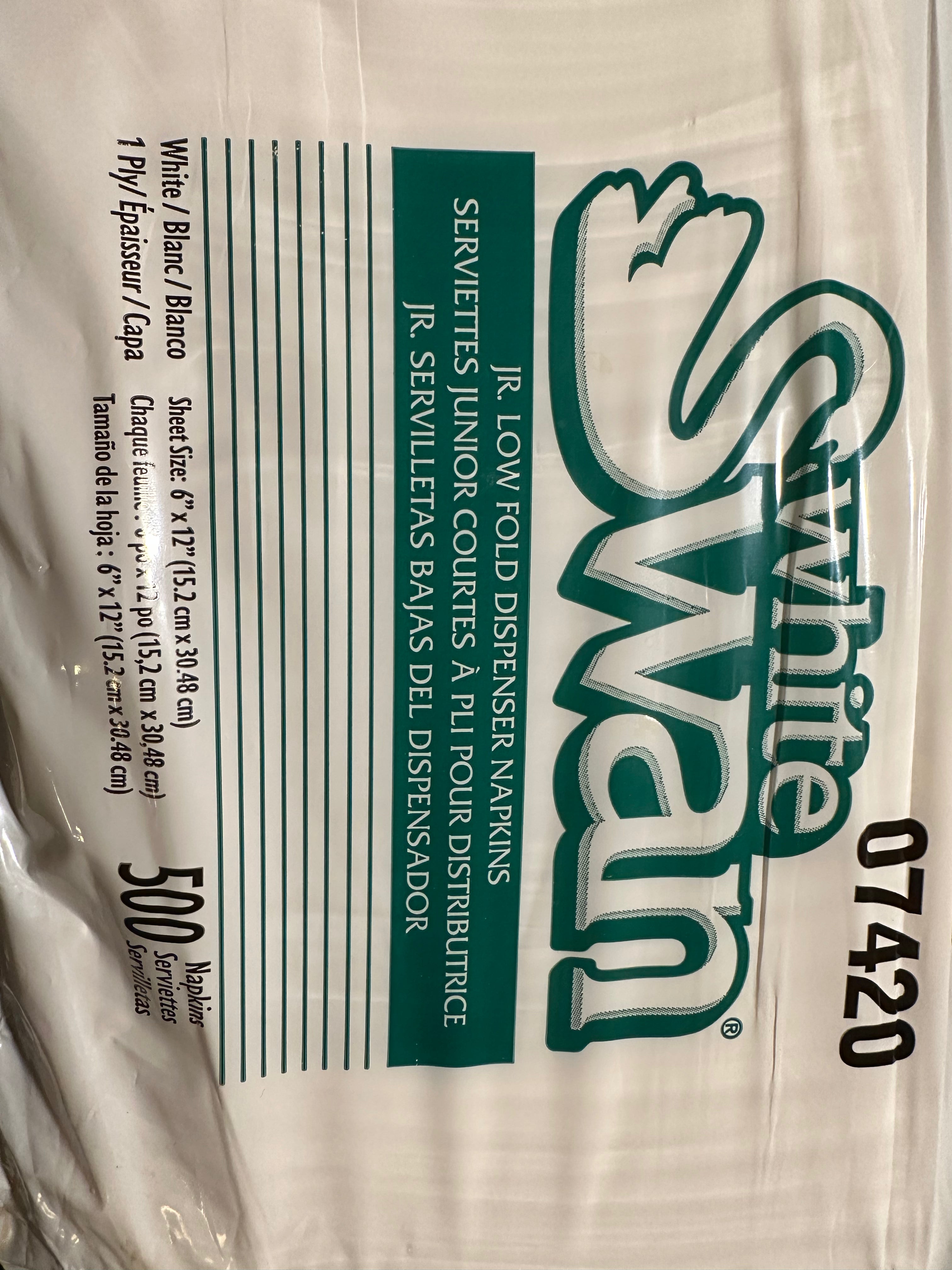 Napkins white swan 07420