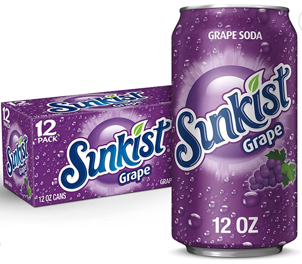 Cans Sunkist Grape 1 x 12