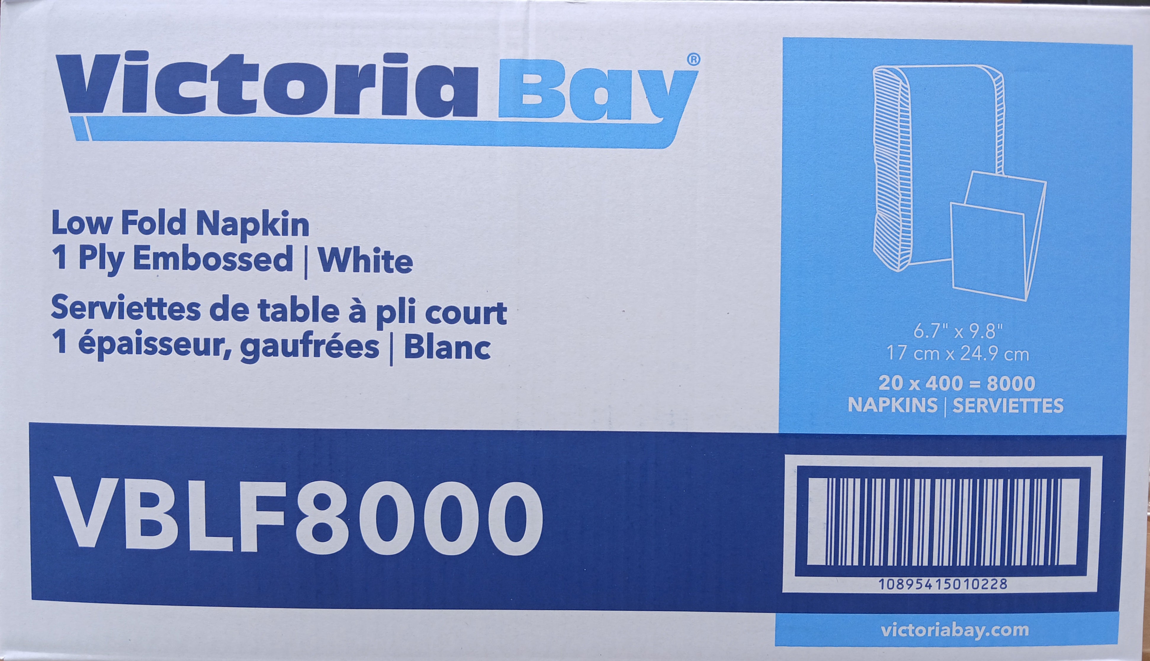 Imperial Low Fold Napkin 6.7" x 9.8" (20 packs x 400 Napkin) Small