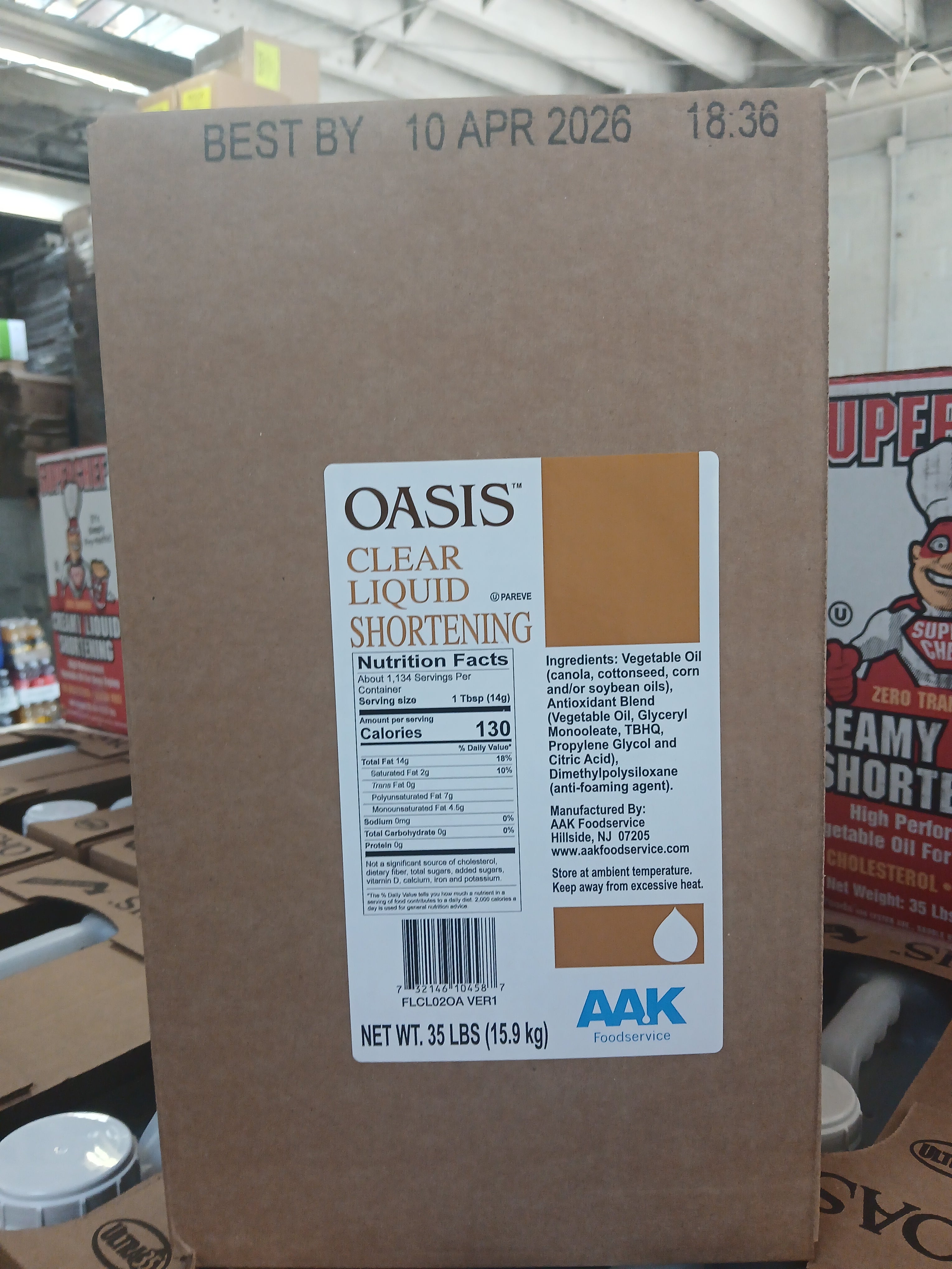 Oil Clear Liquid Shortening 35 LB Oasis