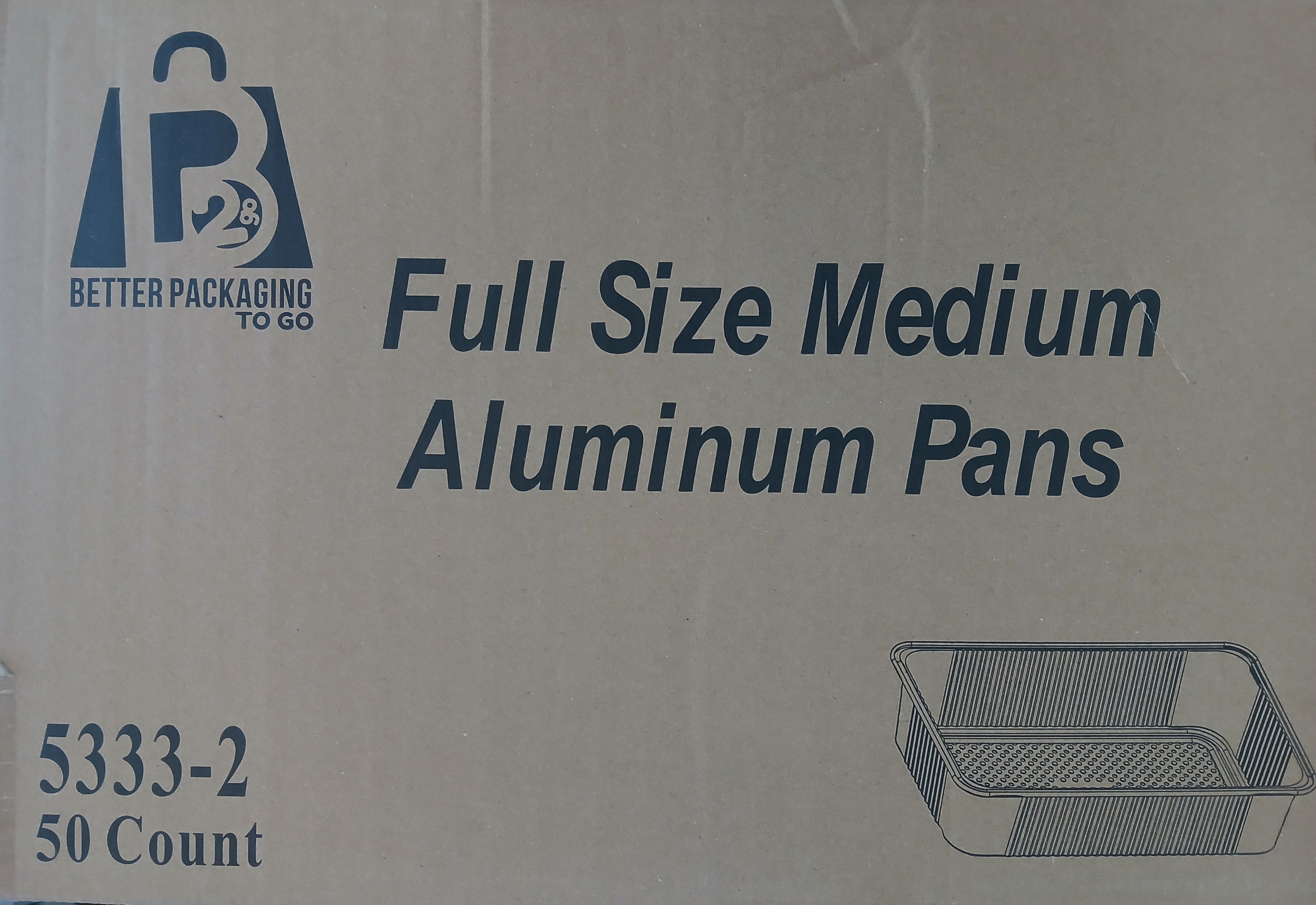 Full Size Medium Aluminum Pans (50 Count)