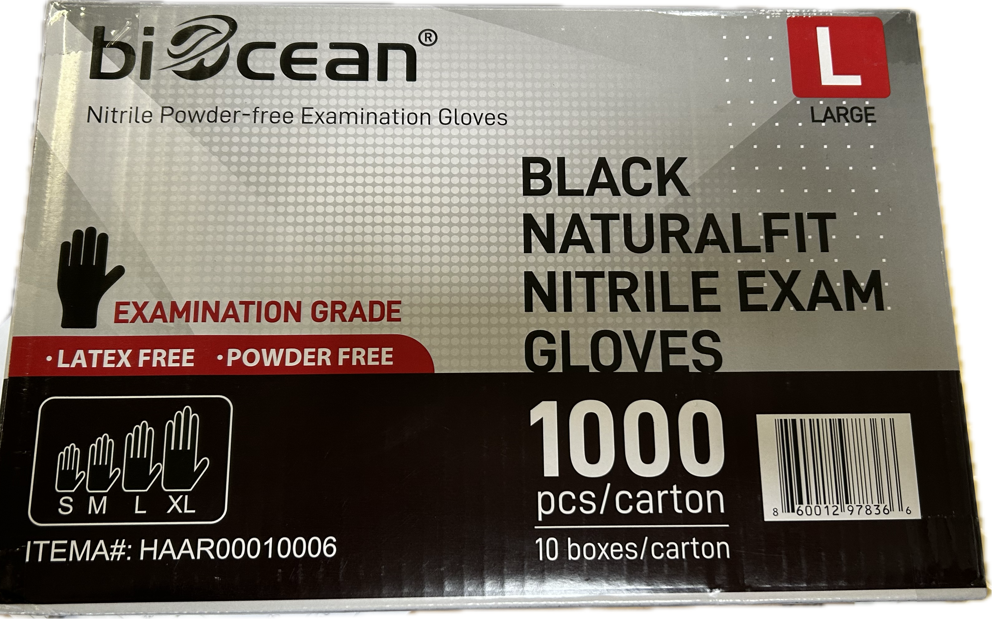 Black Nitrile Gloves – 1000 Count - LARGE