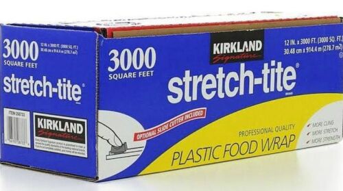 Kirkland Signature Stretch Plastic Food Wrap 12" X 3000 ft