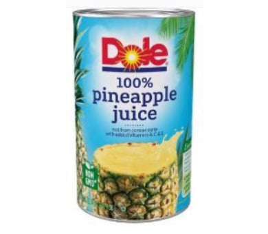 Pineapple dole juice 46 oz cans