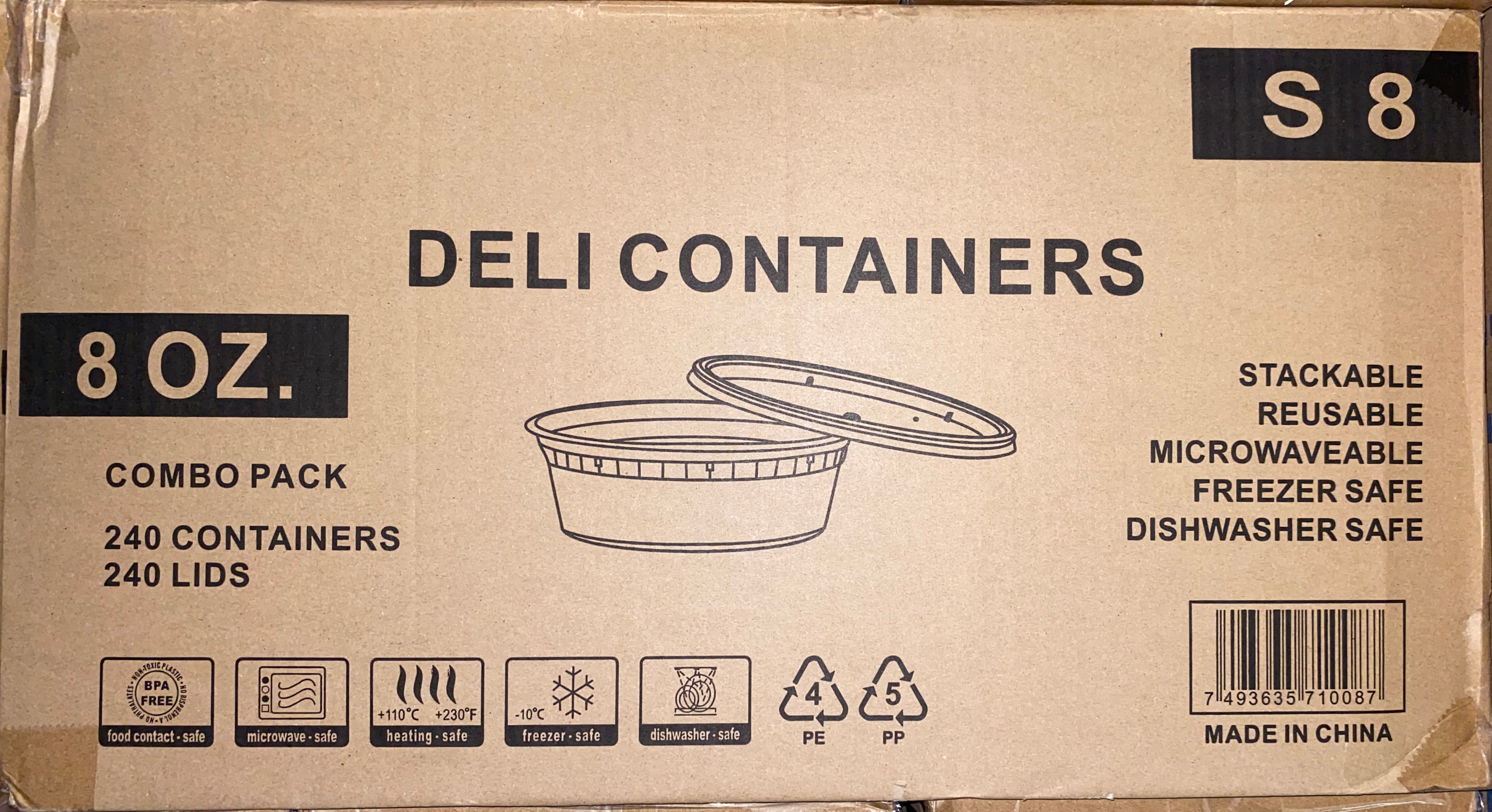 Container Deli Clear 8 oz Combo Soup