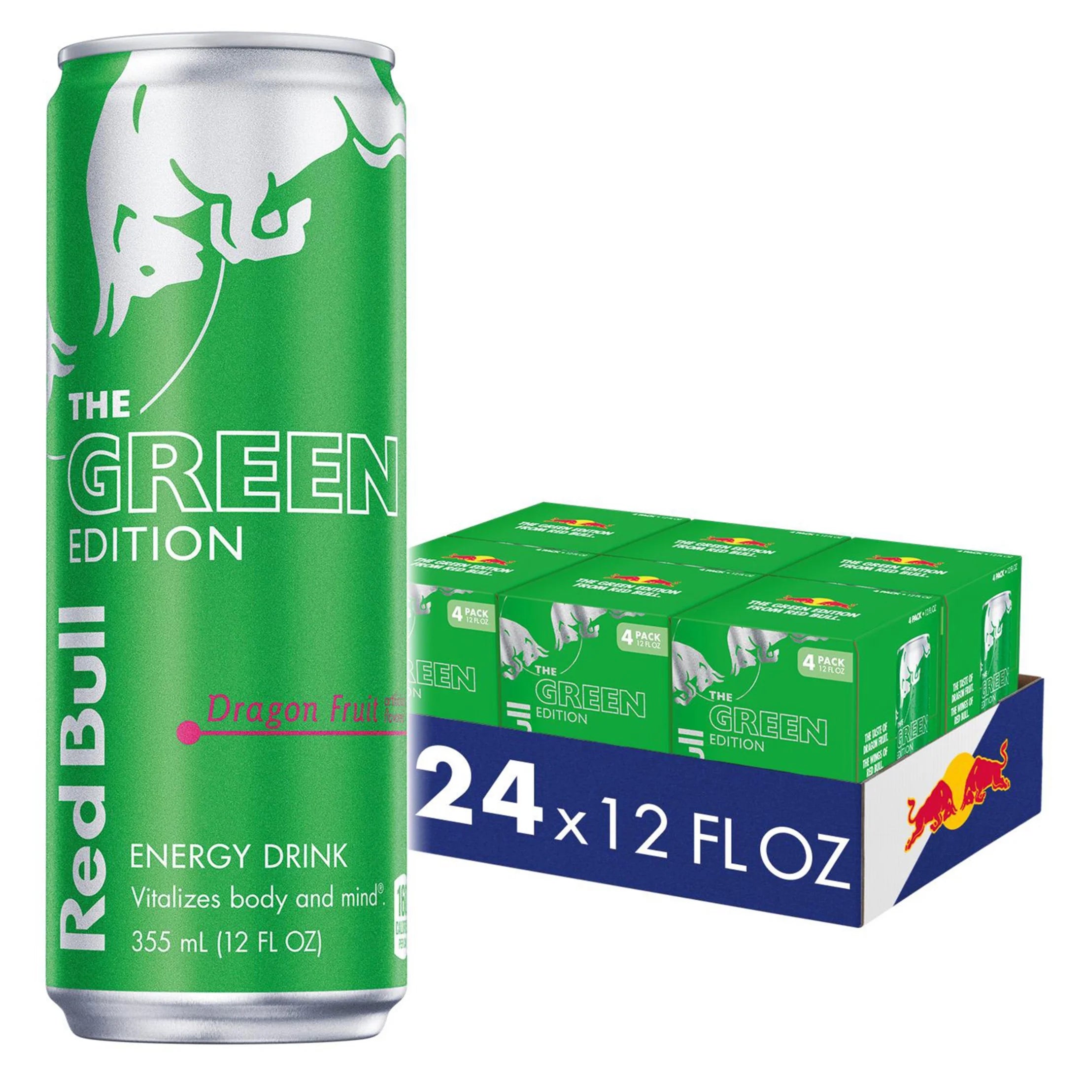 Red Bull Energy Drink green  - 24/12 oz