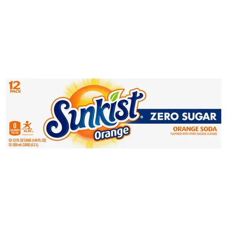 SUNKIST ORANGE ZERO 12 OZ 12*2