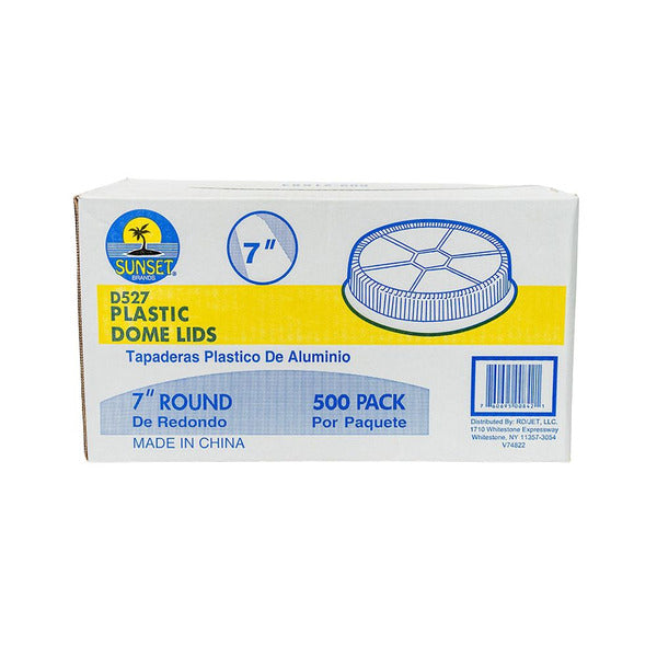 Sunset Aluminum plastc lid dome 7” (500 Count)