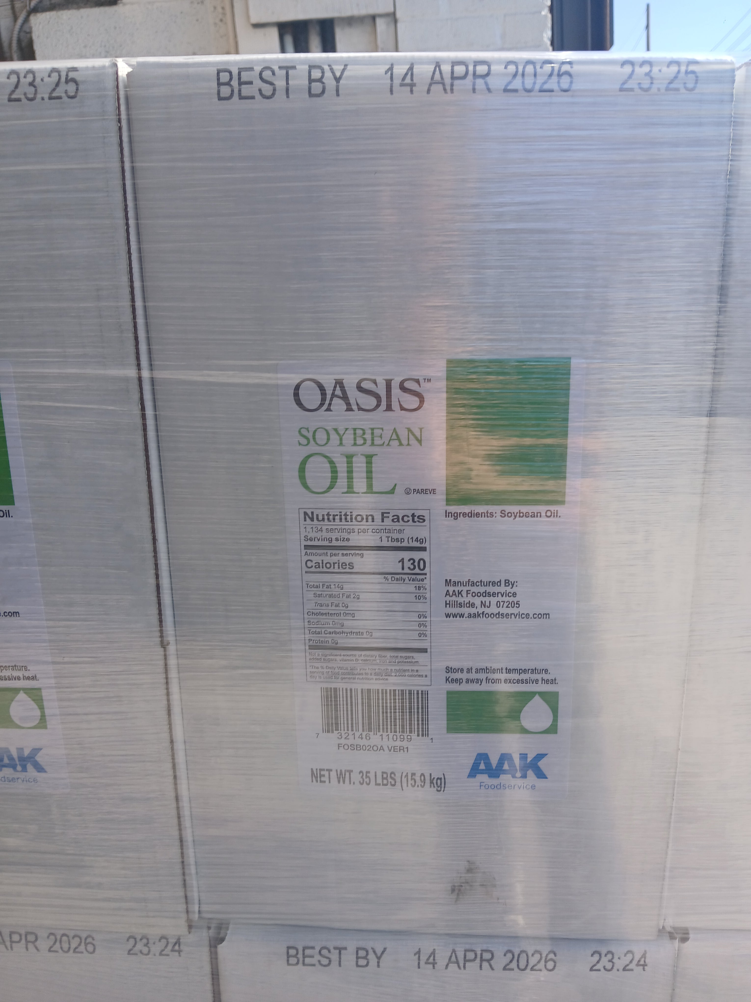Oil Soybean ( Vegetable Oil ) 35 LB Oasis