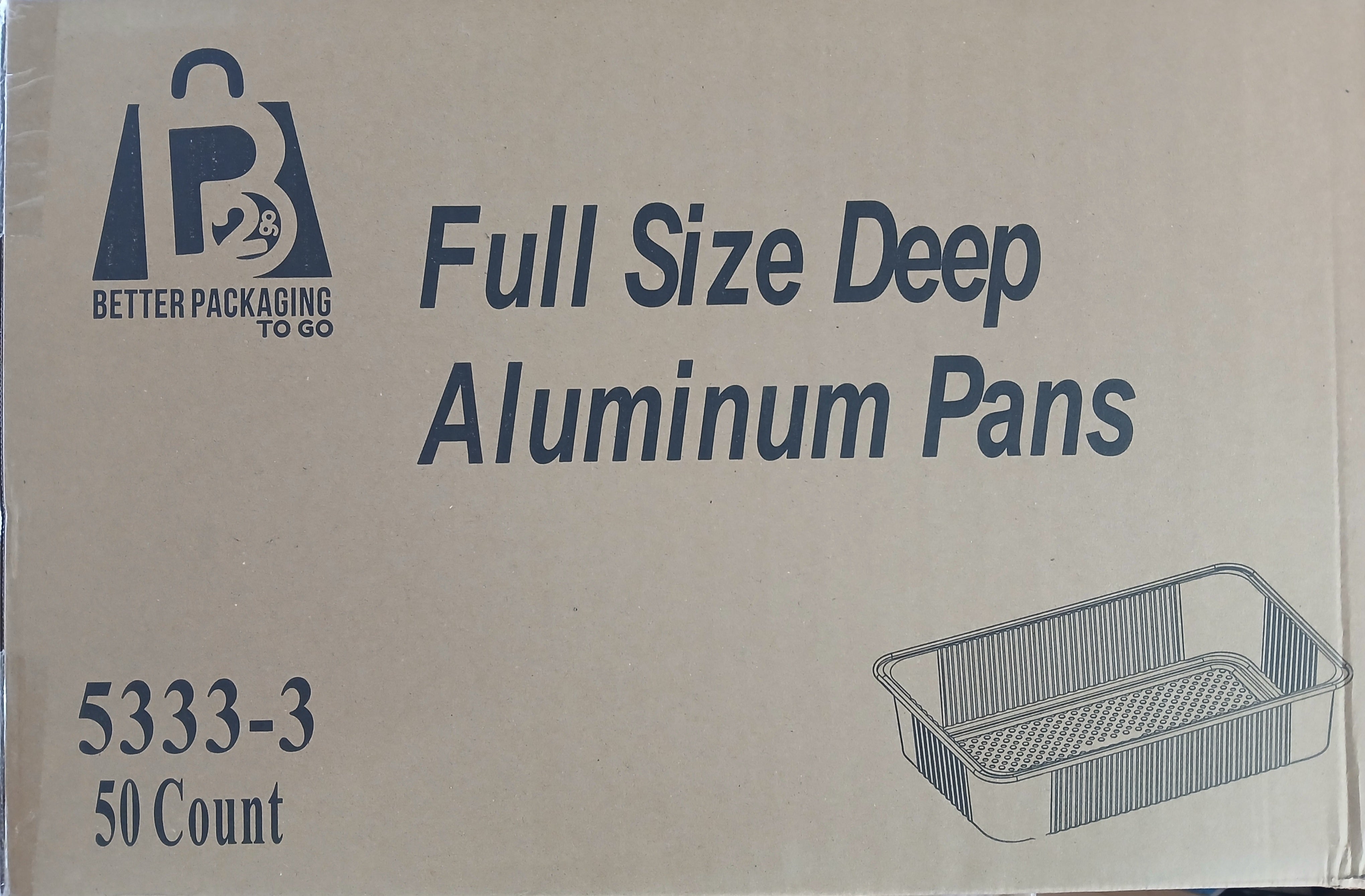 Full Size Deep Aluminum Pans (50 Count)