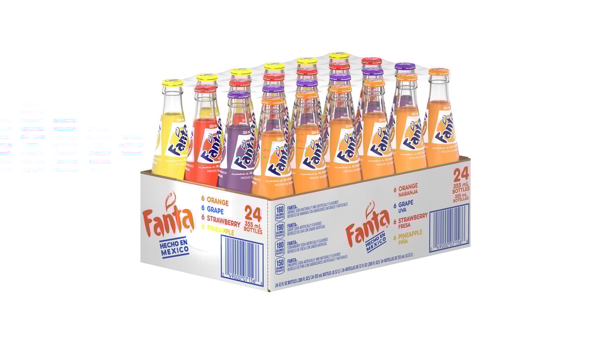 Fanta Variety Mexico Glass bottles 12 oz (1 x 24)