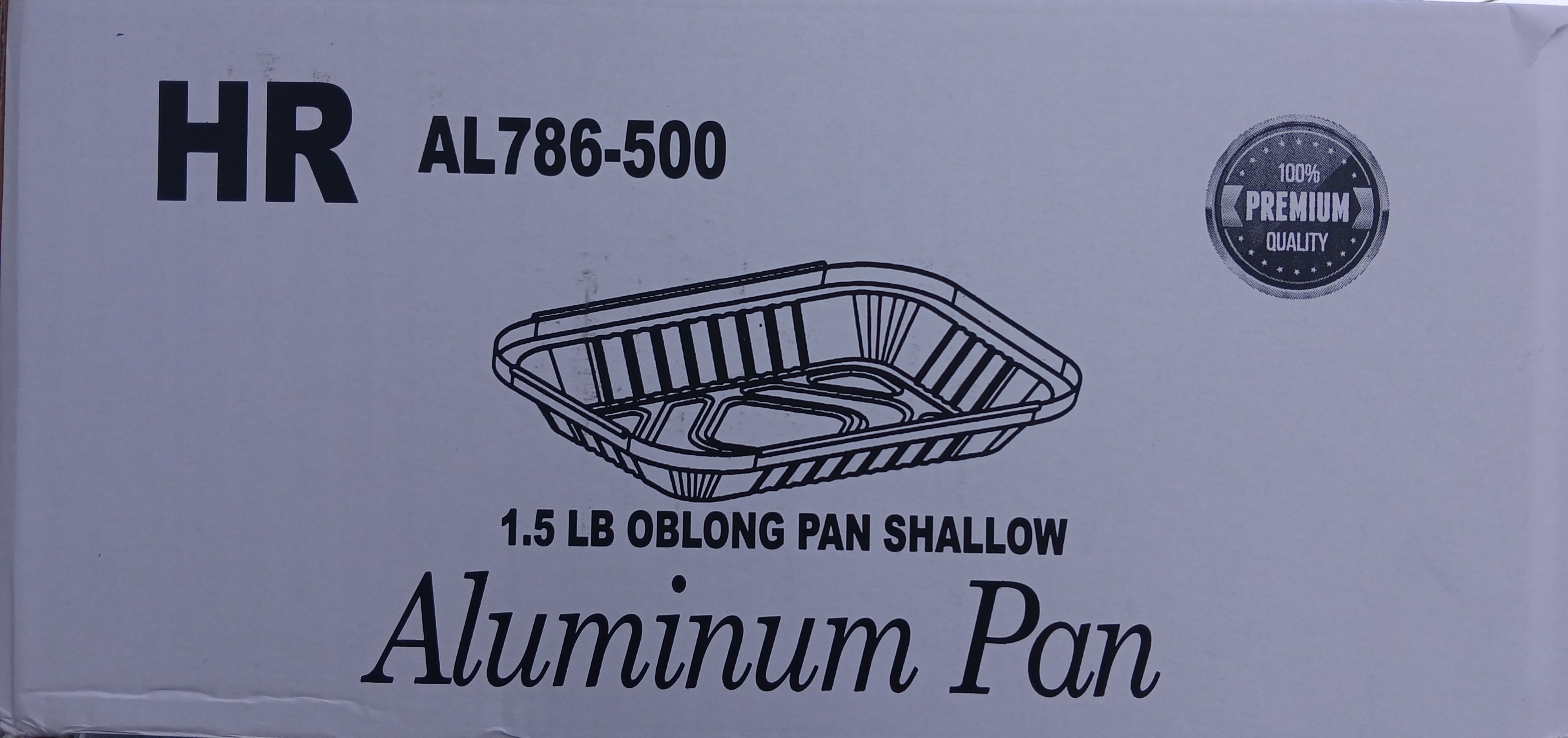 1.5 Lb Oblong Pan Shallow (500 count)