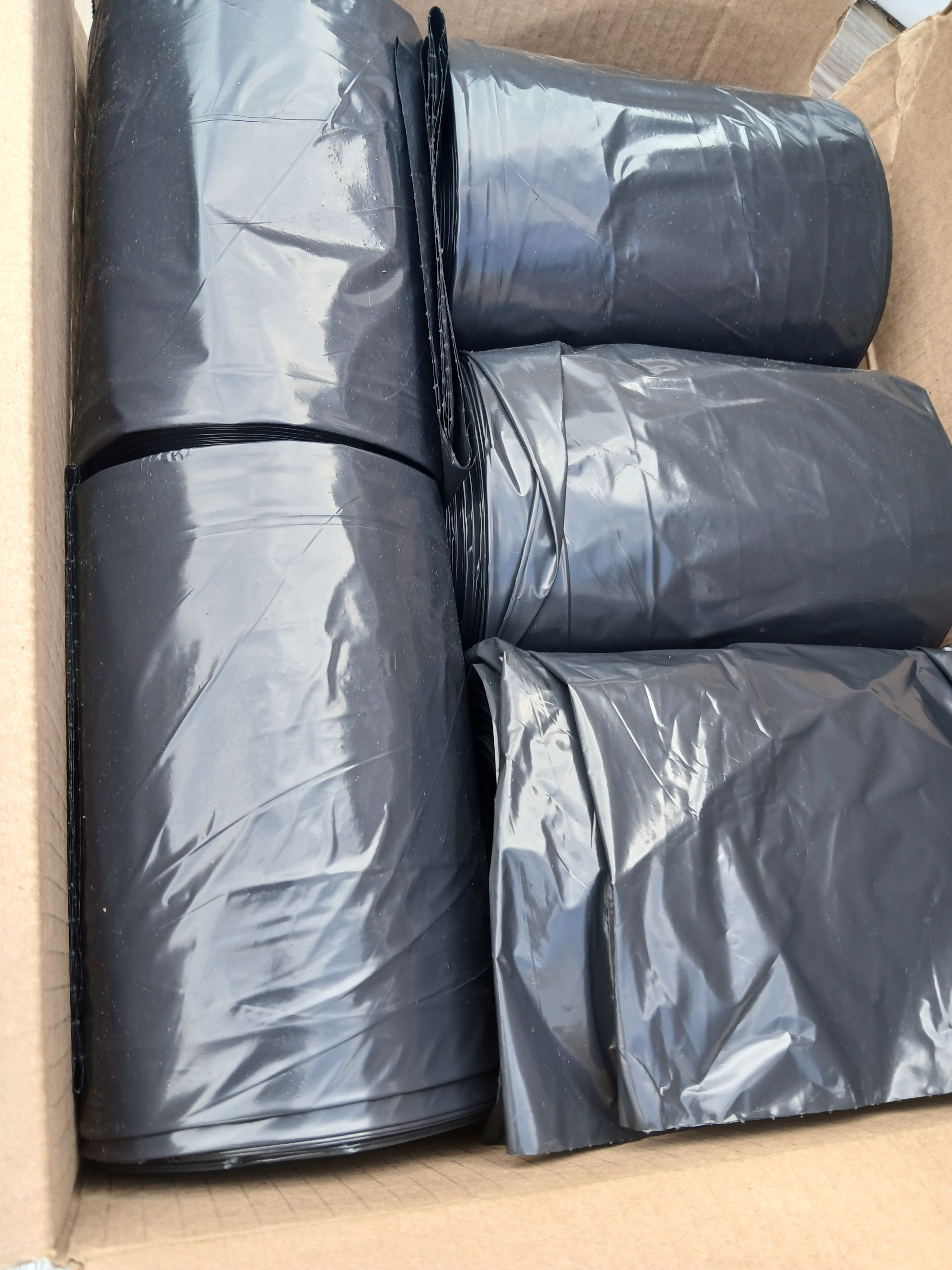 Black garbage bags 5 Rolls × 20bags 100bags per box
