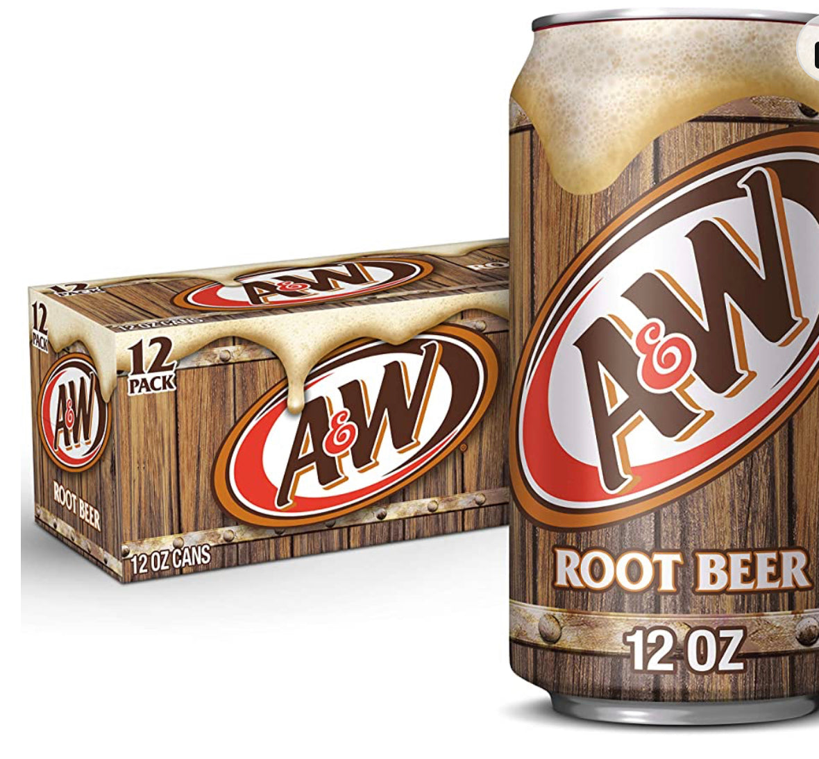 Cans Root beer A & W 12